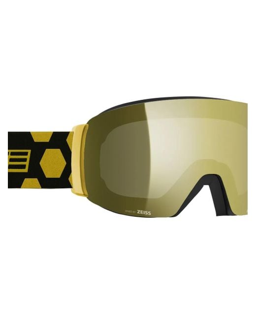 Salice Green Elasticated-Strap Ski Goggles
