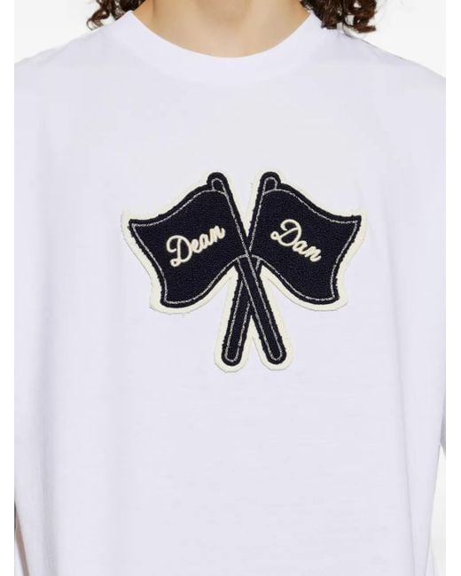 DSquared² White Flag-Patch T-Shirt for men