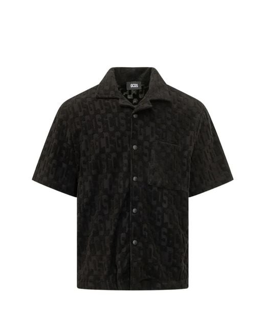 Gcds Black Terry Bowling Shirt for men