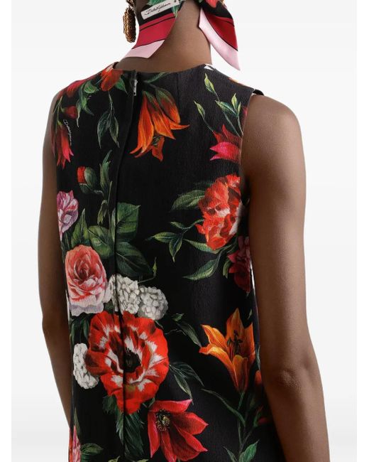 Dolce & Gabbana フローラル ミニドレス Red