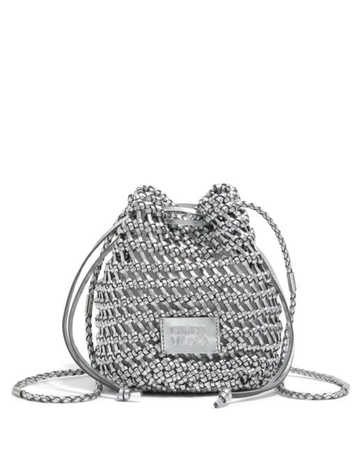 Bimba Y Lola Gray Woven Mini Bag