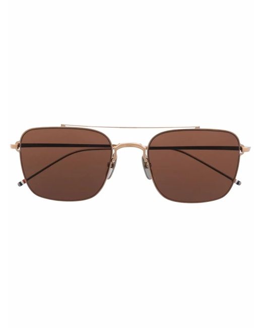 Thom Browne Brown Square-Frame Sunglasses