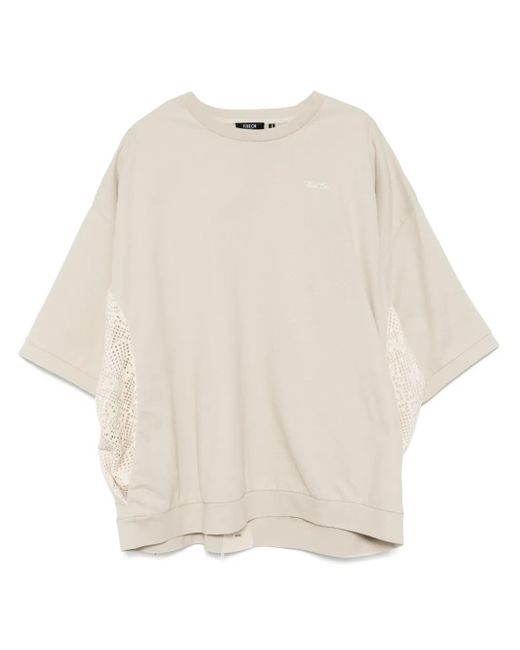 メンズ FIVE CM ロゴ Tシャツ Natural