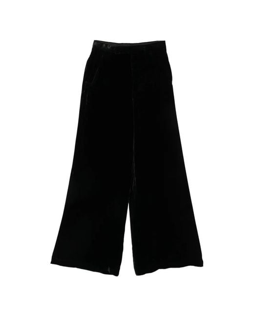Rick Owens Black Velvet Trousers