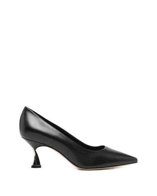 Casadei Black Pointed-Toe Leather Pumps