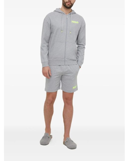 HUGO Gray Zip-Up Hoodie for men