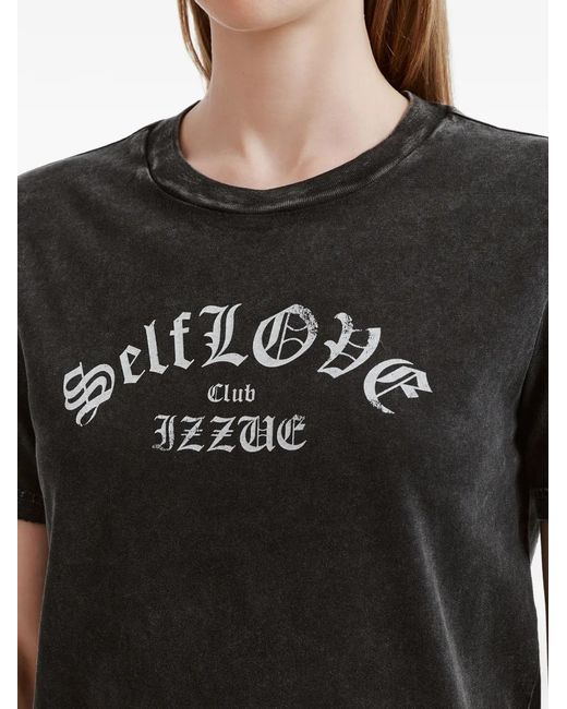 Izzue Black Print T-Shirt