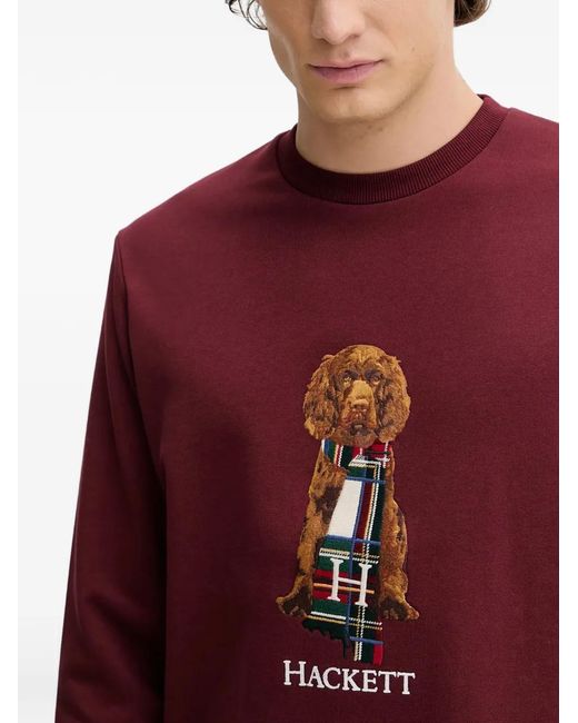 Hackett Red Graphic-Print Sweatshirt for men