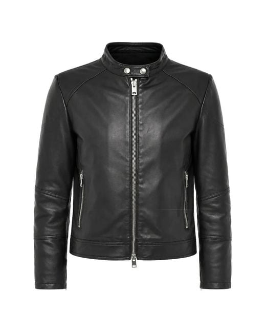 DIESEL Black Veste L-Suza-R En Cuir