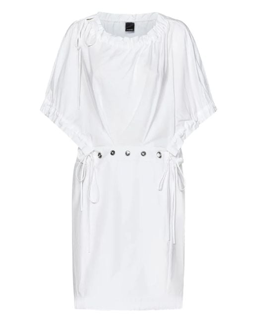 Pinko White Cotton Dress