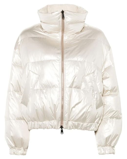 Brunello Cucinelli Natural Reversible Down Jacket M/L For