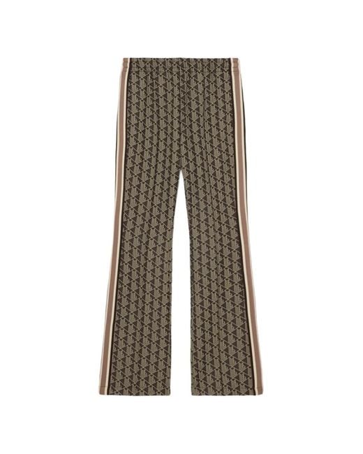 Lacoste Gray Side-Stripe Monogram Track Pants