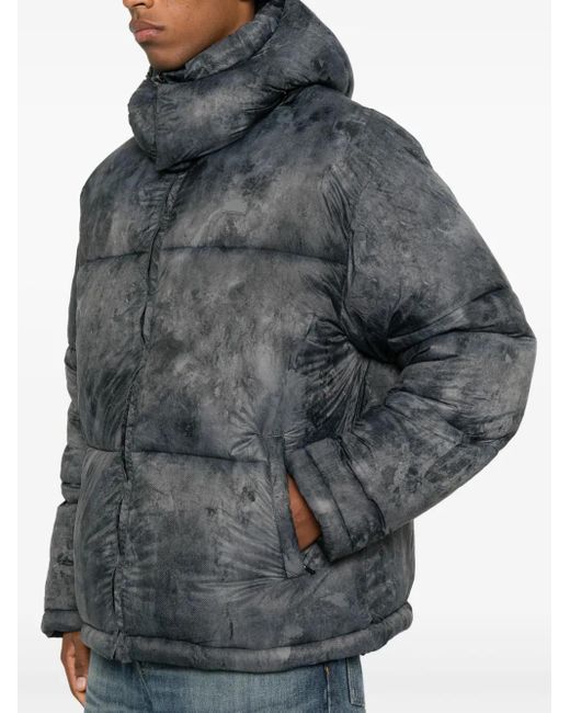 RETERNITY Gray Hooded Puffer Jacket for men