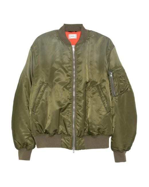 Haikure Green Zip-Front Bomber Jacket for men