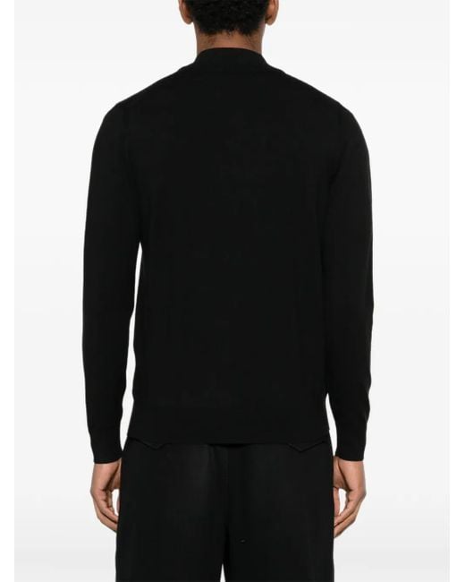 Diktat Black Zip-Fastening Cardigan for men