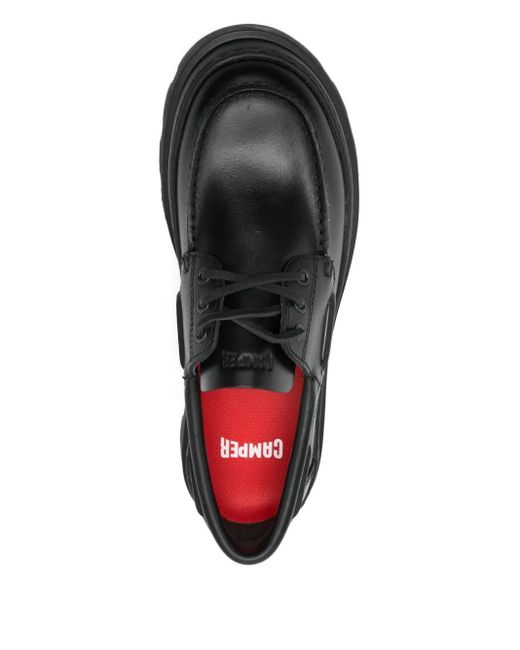 メンズ Camper レースアップ デッキシューズ Black