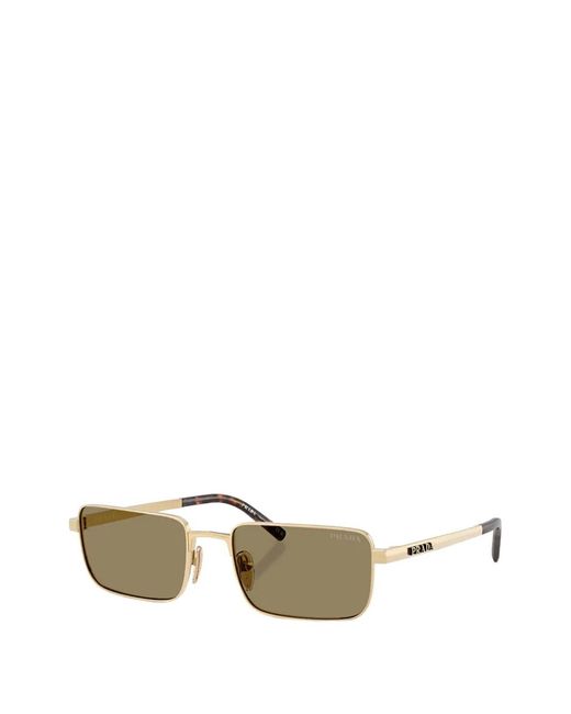 Prada Metallic Rectangle-Frame Sunglasses