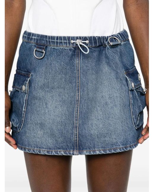 Coperni Blue Denim Cargo Mini Skirt
