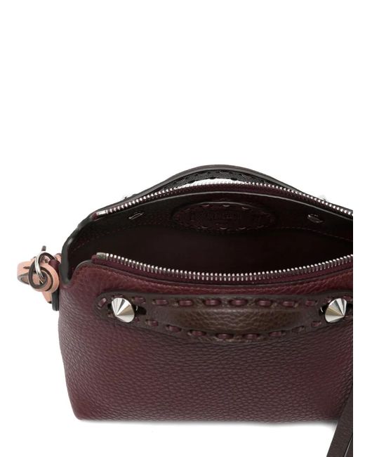 Fendi Purple Mini By The Way Soft Selleria Tote Bag