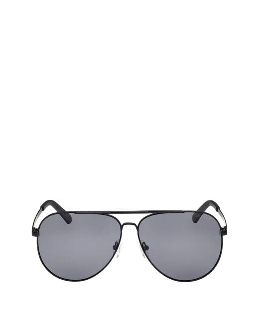 Guess Gray Pilot-Frame Sunglasses for men