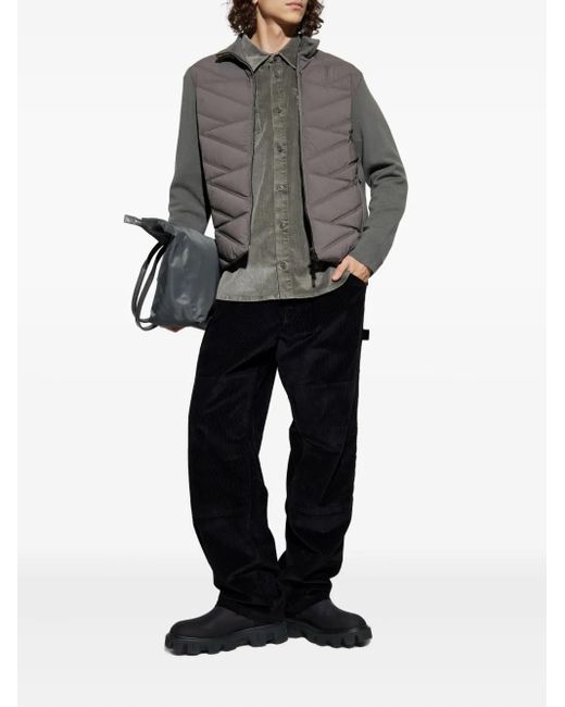 Paul & Shark Gray Corduroy Double-Pocket Shirt for men