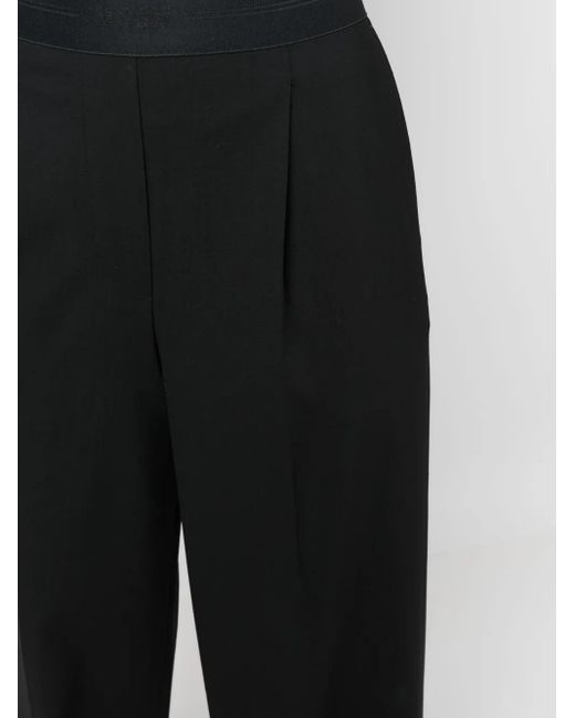 MSGM Pantalon Met Wijde Pijpen in het Black