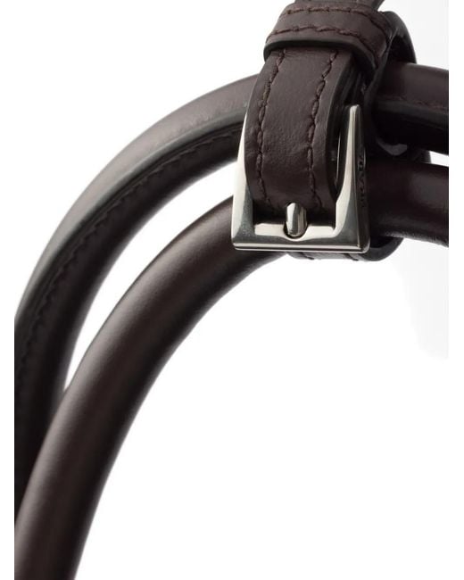 Prada Black Buckled Suede Tote Bag for men