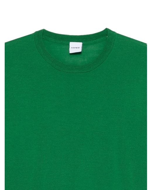 Aspesi Green Crew-Neck Sweater for men