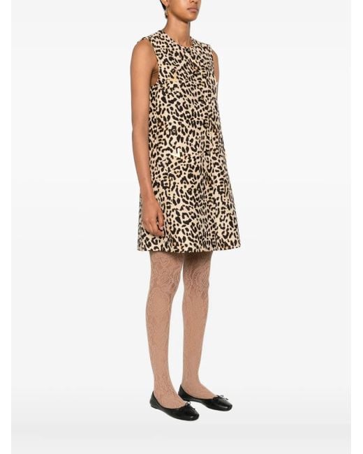 Valentino Garavani White Leopard Print Button-Fastening Jacket