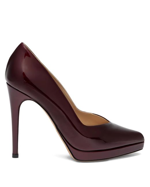 Casadei Brown 100Mm Samurai Michelle Platform Pointed-Toe Pumps
