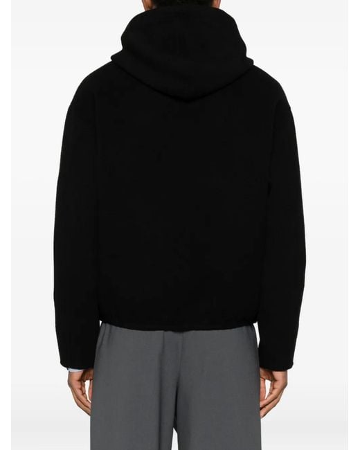 Sandro Black Hooded-Neck Jacket for men