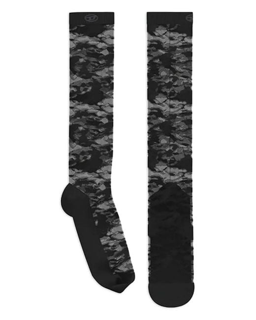 DIESEL Black Skw-Mantra Logo-Detail Socks
