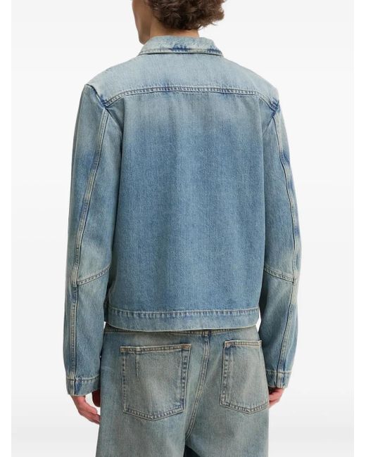Won Hundred Blue Zip-Front Denim Jacket for men