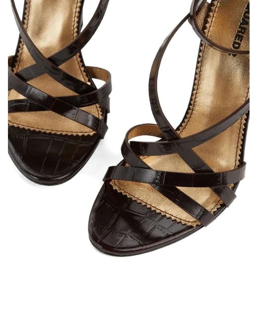 Sandali Twin Con Tacco di DSquared² in Black