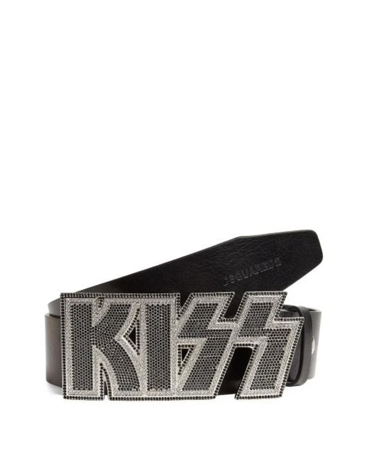 Cintura Con Strass di DSquared² in Black da Uomo