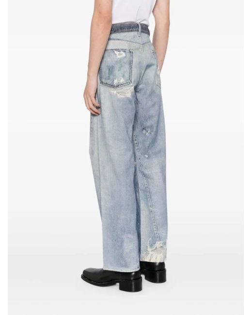 Our Legacy Blue Third Cut Printed Denim Jeans