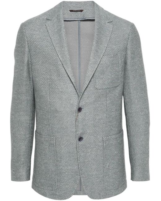 Canali Gray Single-Breasted Blazer for men