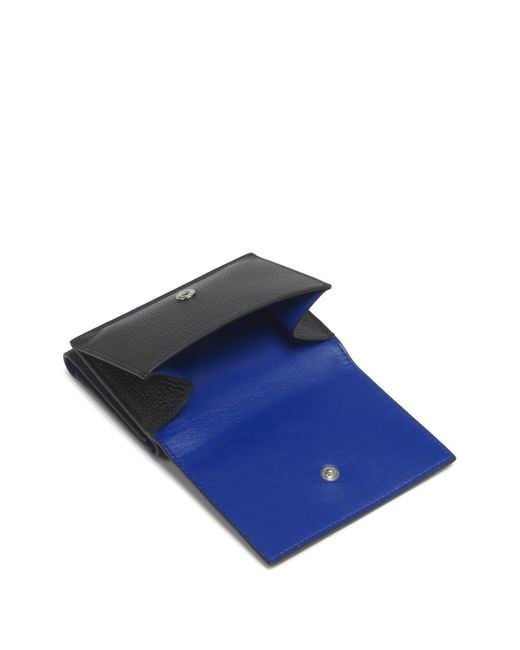 Marni Black Mending Logo Trifold Wallet for men