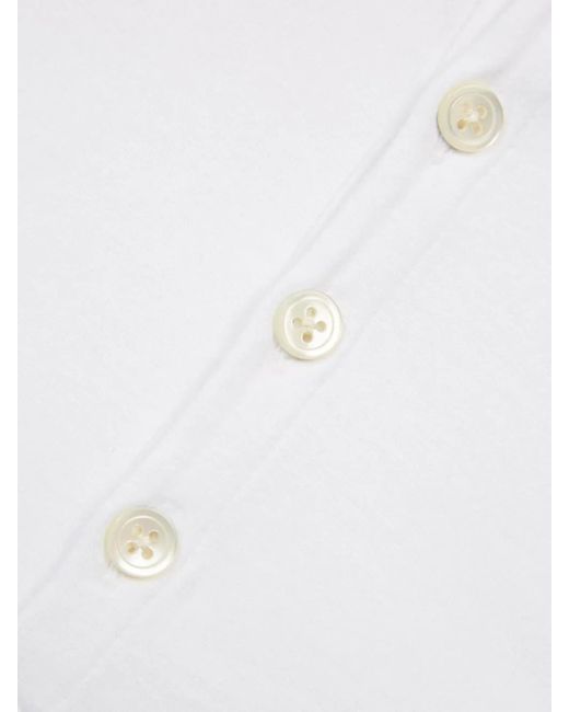 Thom Browne White Cotton Polo Shirt for men