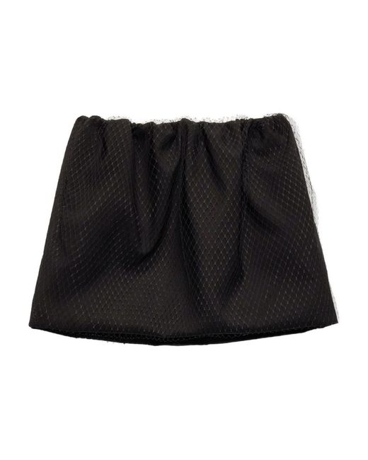 Minigonna A Strati di MSGM in Black