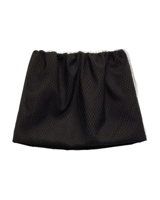 MSGM Black Minirock im Layering-Look