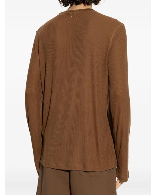 AMI Brown Long Sleeve Top for men