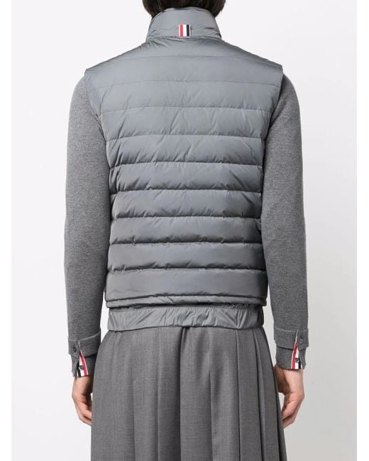Thom Browne Gefütterte Weste Mit Streifen in Gray für Herren