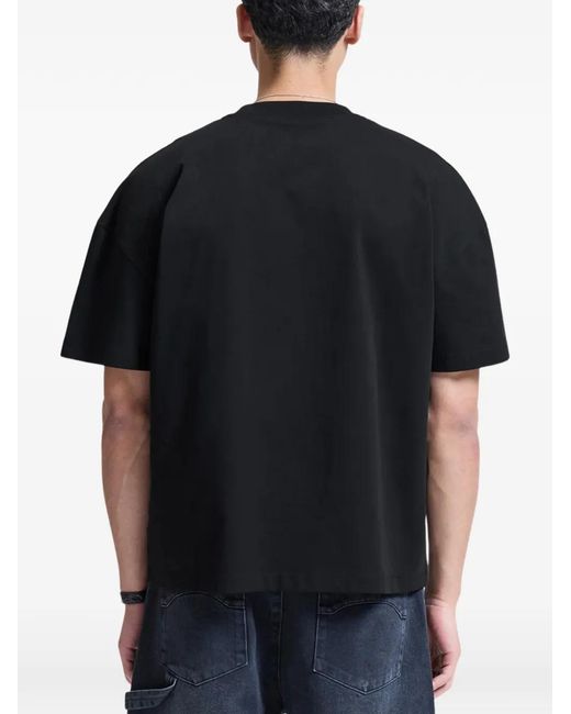 RETERNITY Black Logo-Print T-Shirt for men