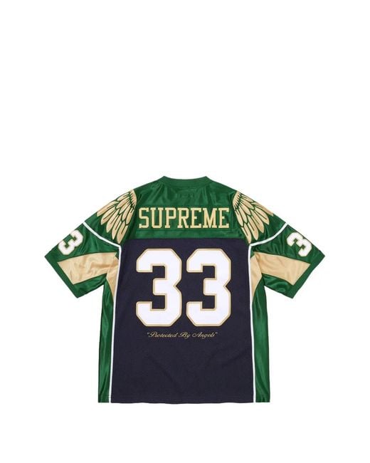 Supreme Green Wings-Print Jersey for men