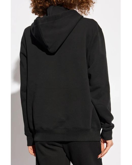 Moschino Black Logo-Patch Hoodie
