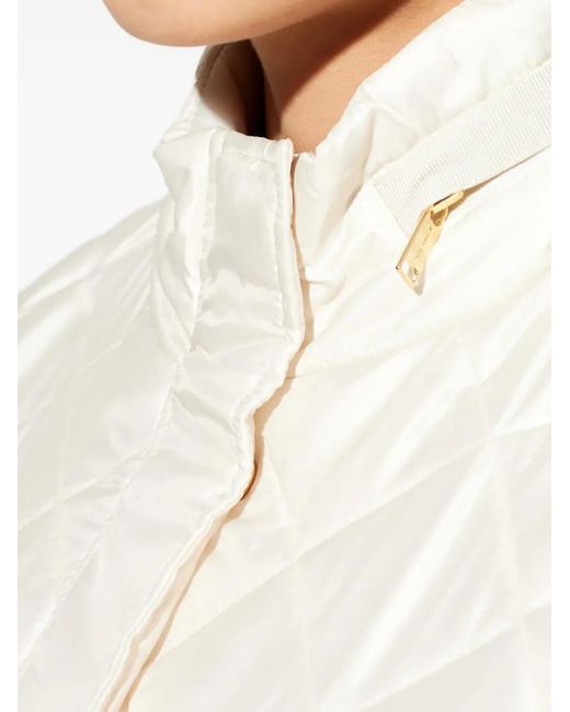 MICHAEL Michael Kors White Quilted Tie-Waist Gilet