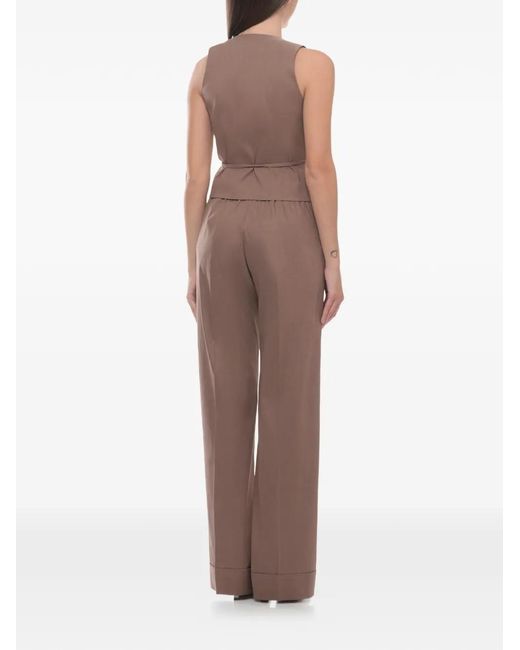 D.exterior Brown Tie-Detail Sleeveless Waistcoat