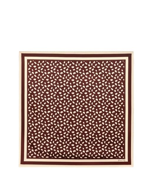 Johanna Ortiz Red Feline Spirit Leopard-Print Scarf