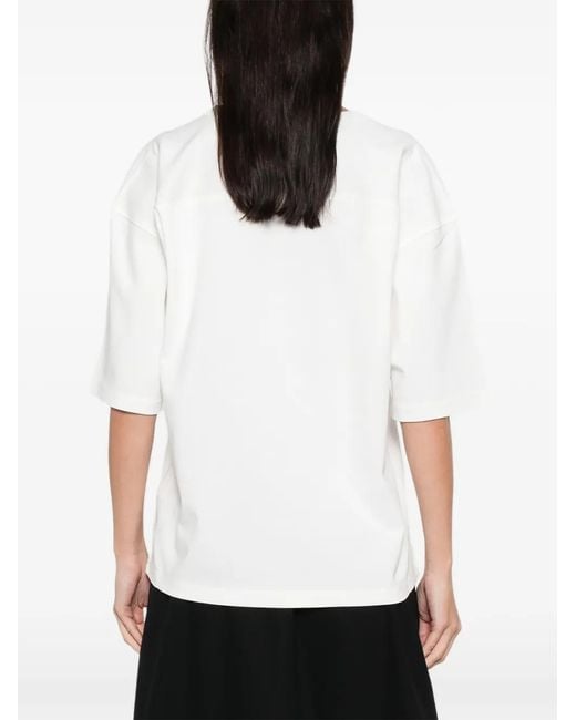 St. Agni White Match Tee V-Neck Short-Sleeve T-Shirt